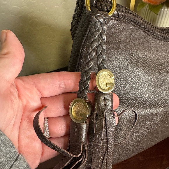 EUC Gucci Marrakech dark brown leather shoulder bag - Picture 4 of 12